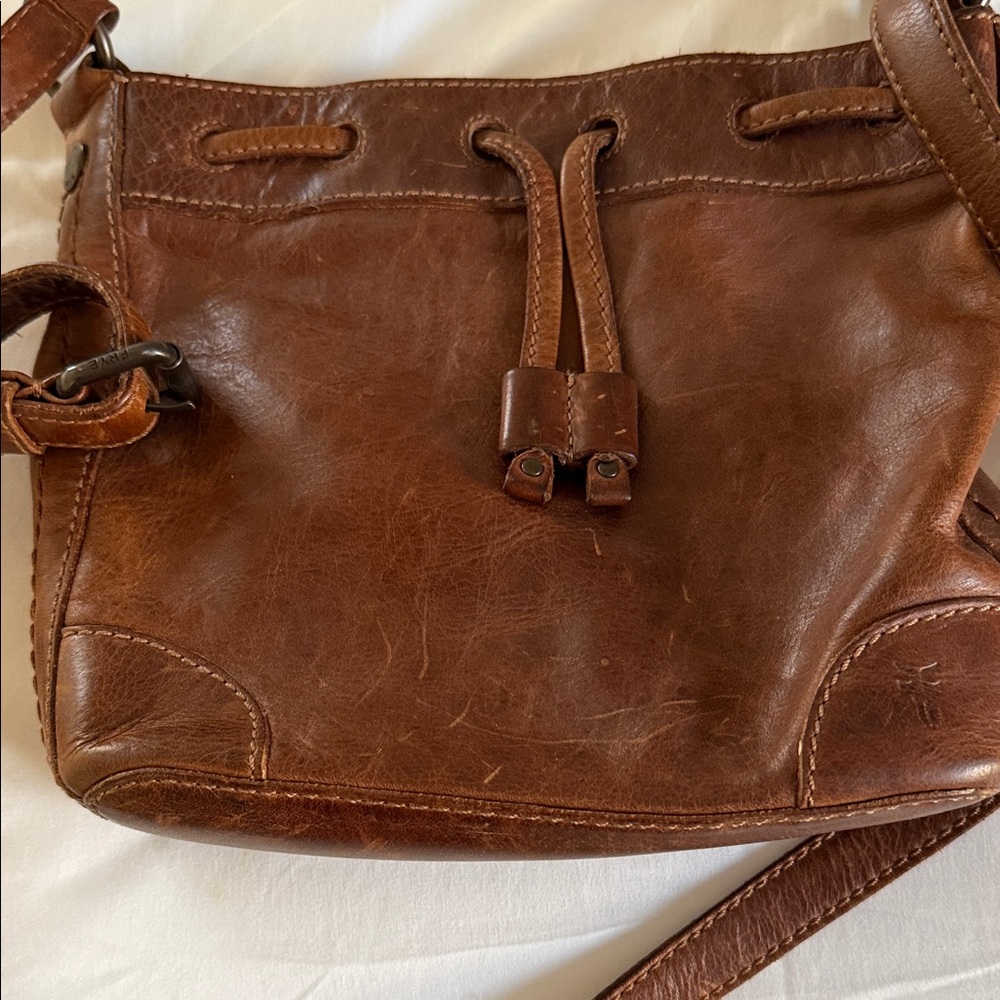 Frye Tan Leather Crossbody Bag - Picture 3 of 5